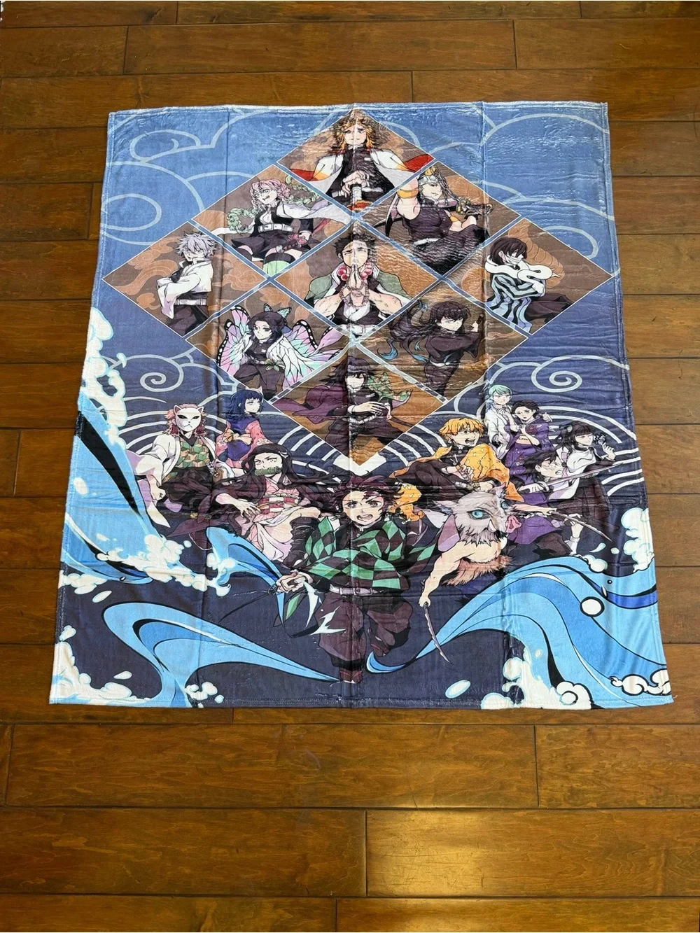 Demon slayer anime fleece throw blanket 50x60” New